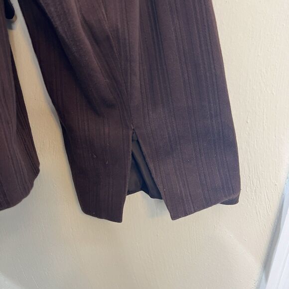 Cato 3 Button Blazer Sz 22W Cotton Blend Textured Brown Corpcore Career Chic - Picture 7 of 8